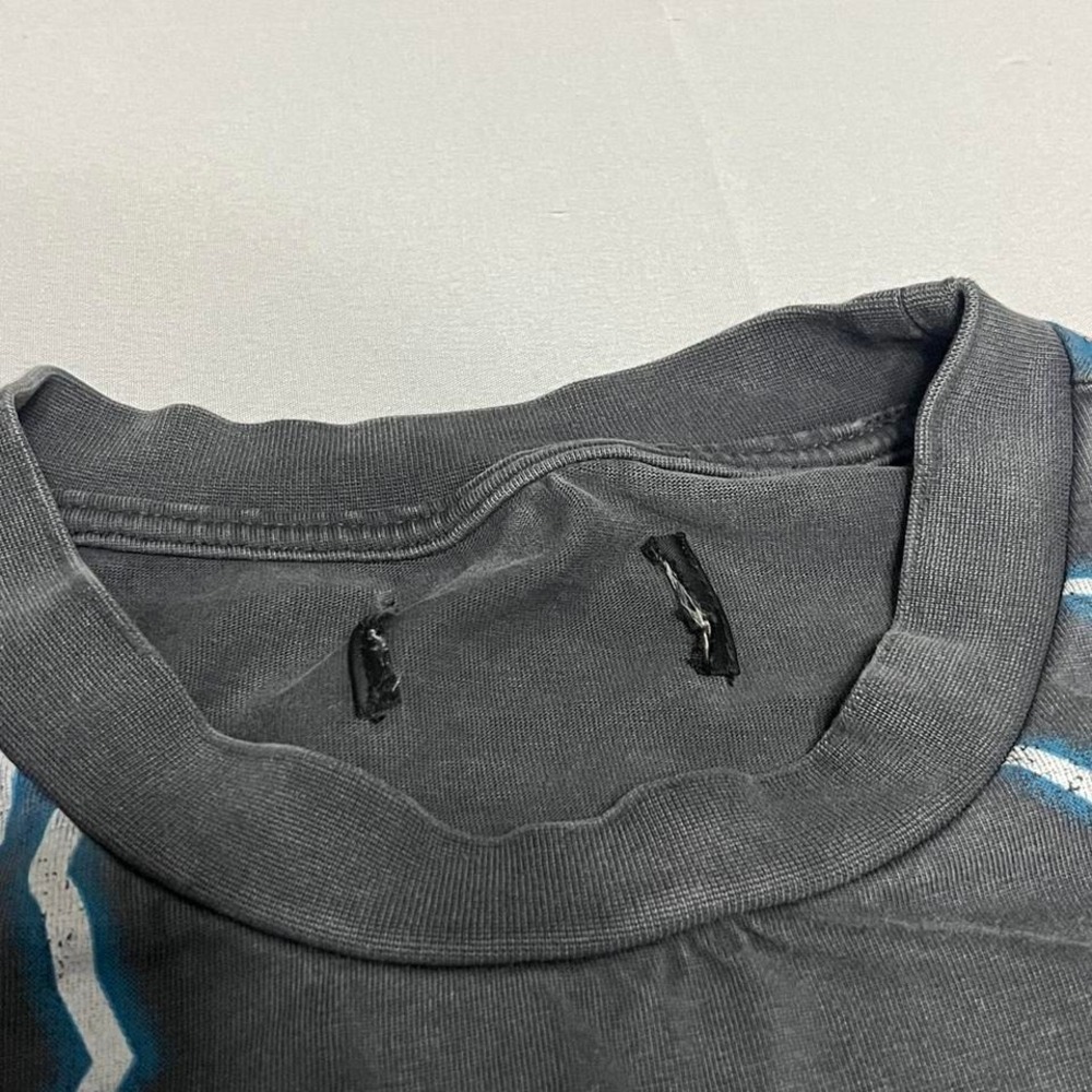 Grey and black First Row Logic W0RLD IS SHITF T-shirt - Picture 3 of 5